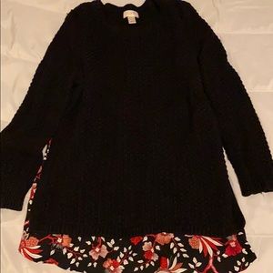 Loft outlet XL black, red, and white sweater
